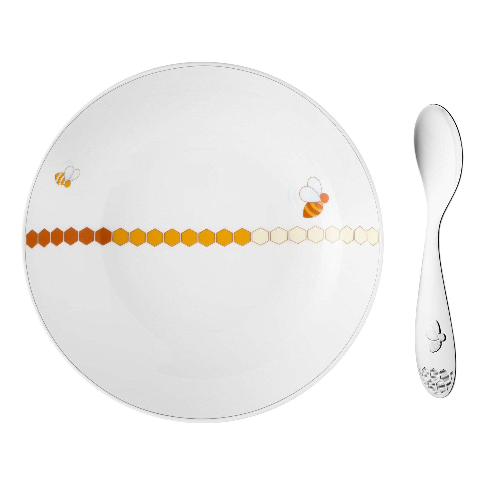 Christofle BeeBee Baby spoon and plate set