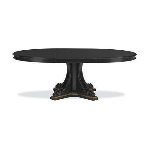 Black oval discount pedestal dining table