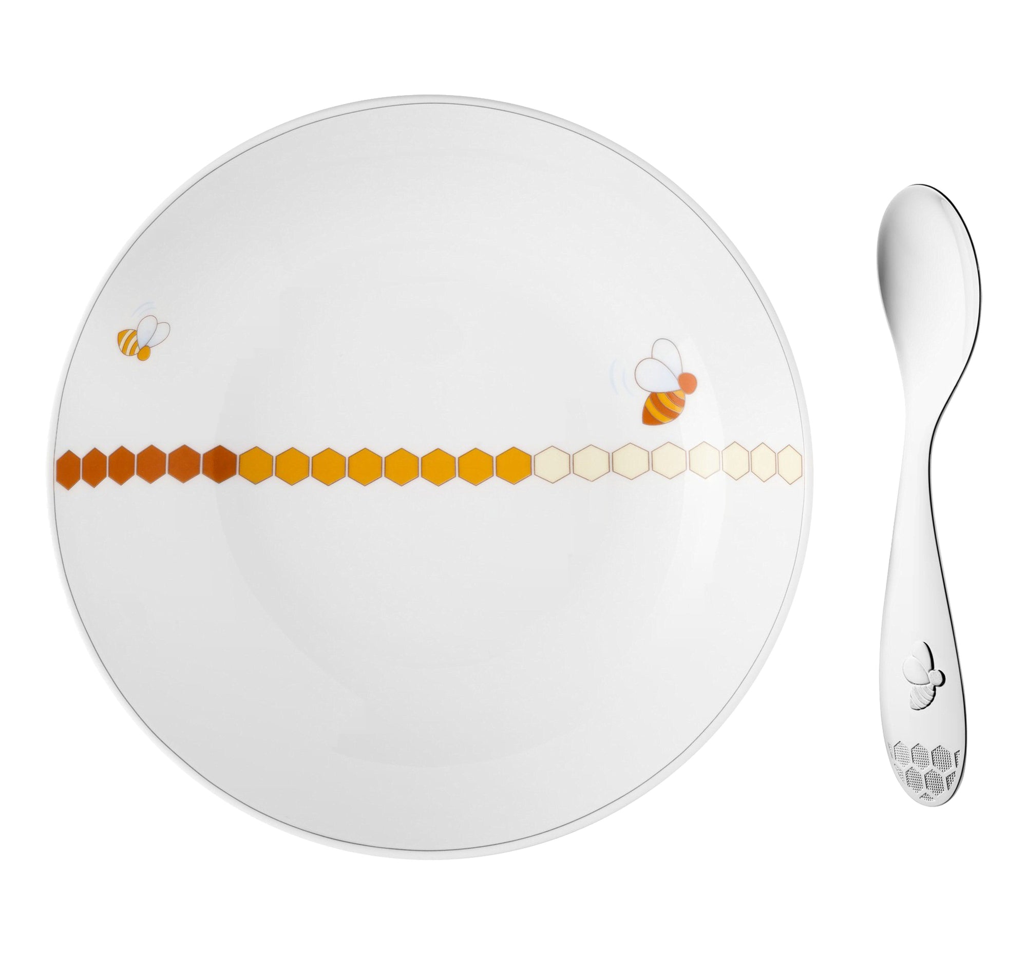 Christofle BeeBee Baby spoon and plate set