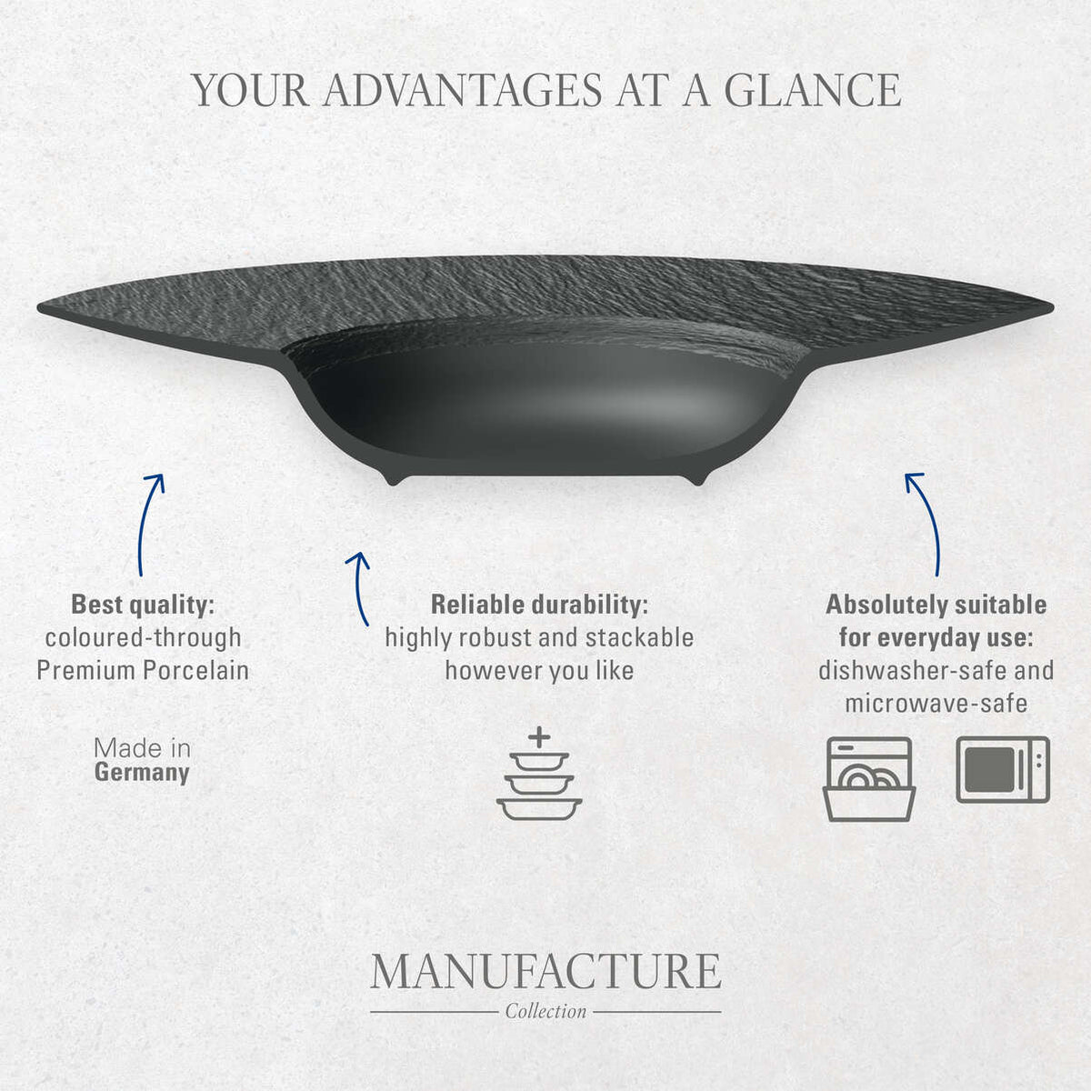 Manufacture Rock Dip Bowl Black