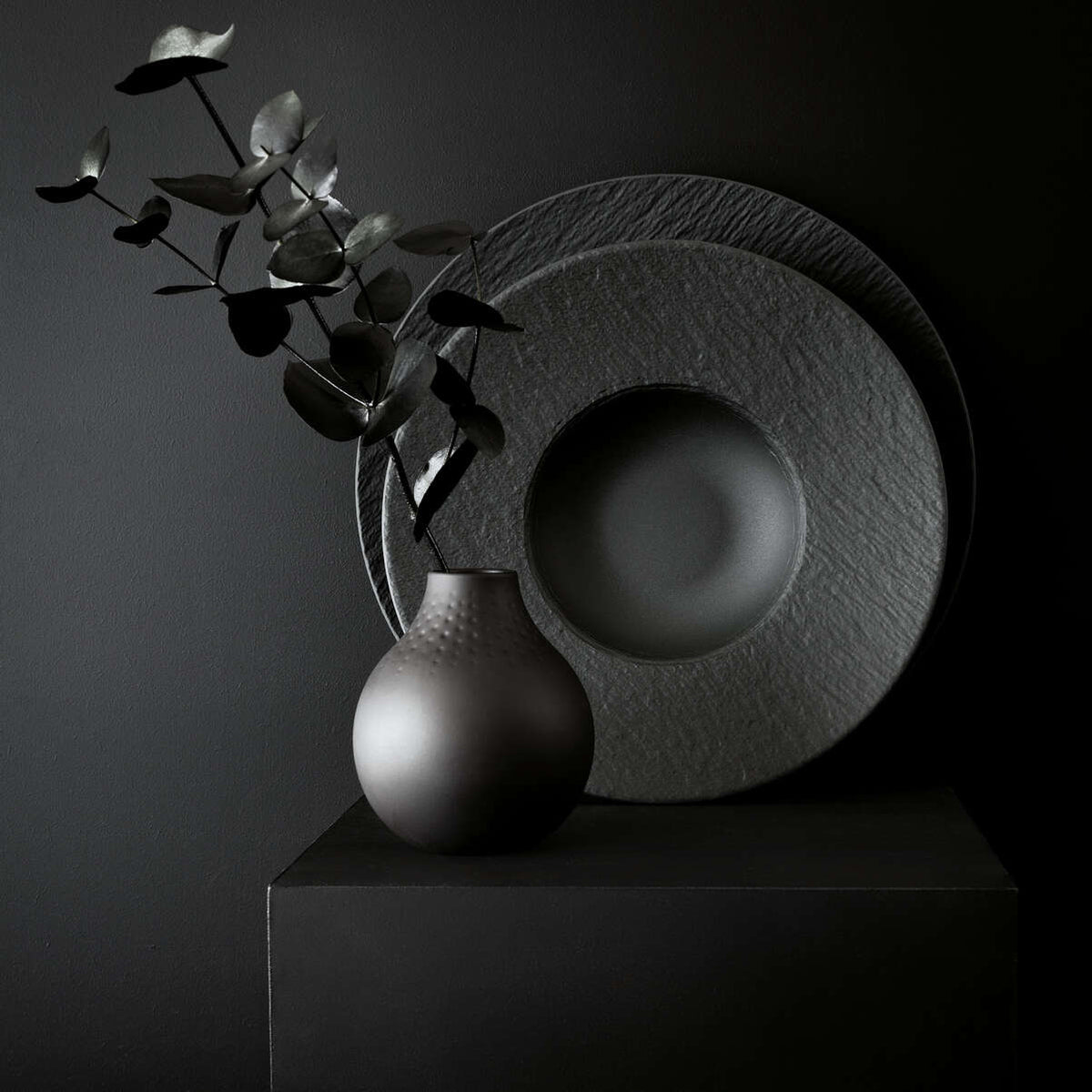 Manufacture Rock Pasta Plate Black