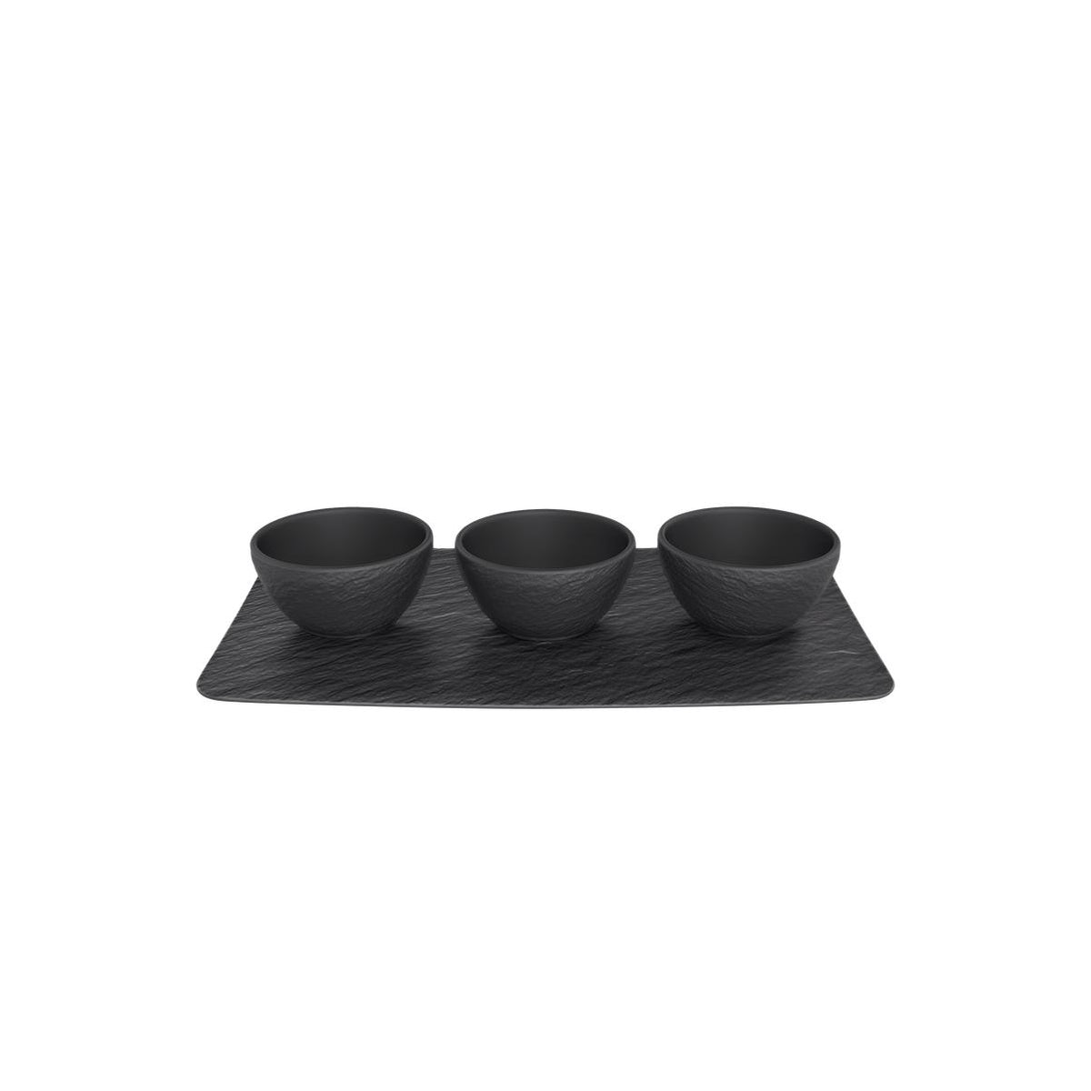 Manufacture Rock Dip Bowl Set, 4pcs Black