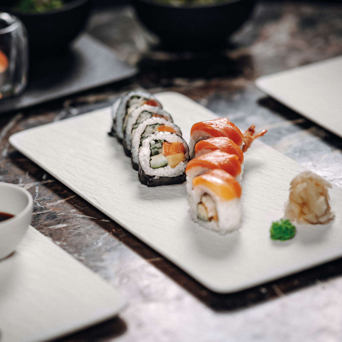 Manufacture Rock Blanc Rectangular Serving Plate White