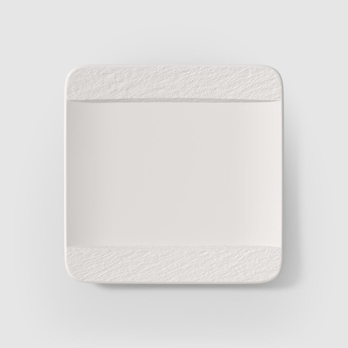 Manufacture Rock Blanc Square Flat Plate White