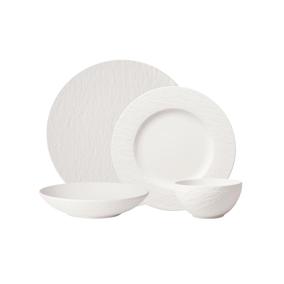 Manufacture Rock Blanc Dinner Set for Two, 8pcs White