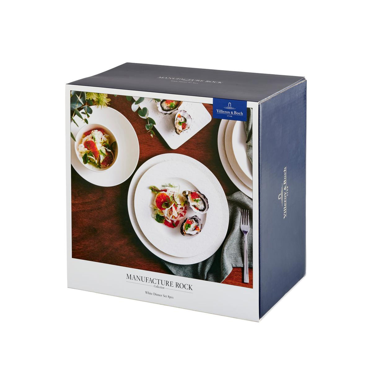Manufacture Rock Blanc Dinner Set for Two, 8pcs White