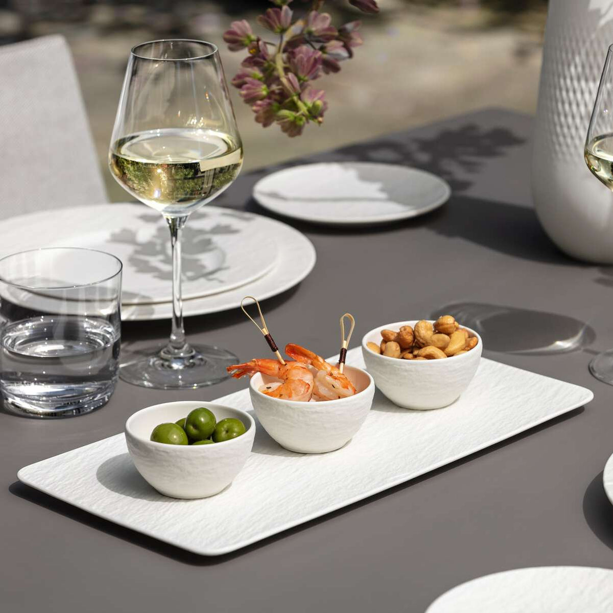 Manufacture Rock Blanc Dip Bowl Set, 4pcs White
