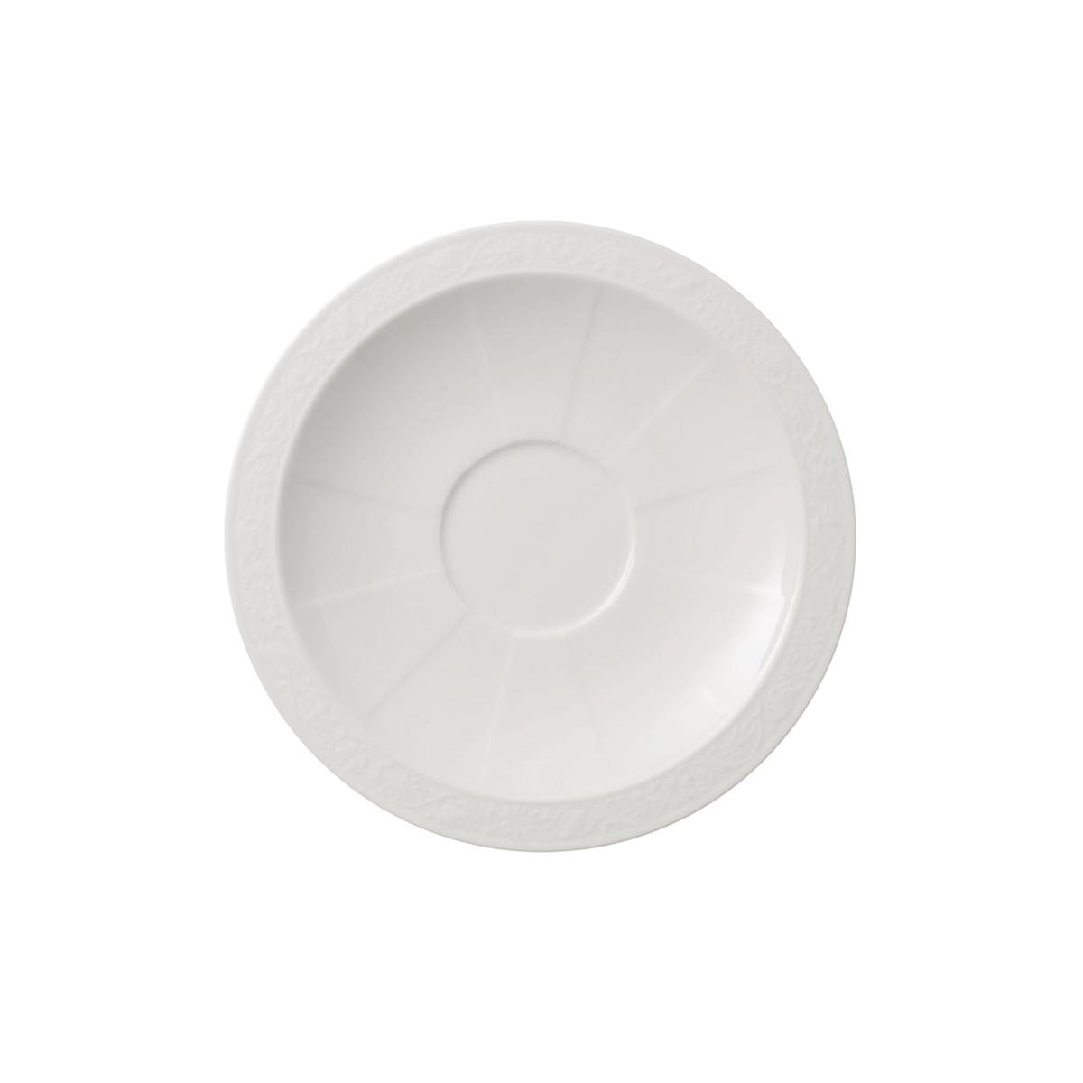 White Pearl Saucer Breakfast/Soup Cup