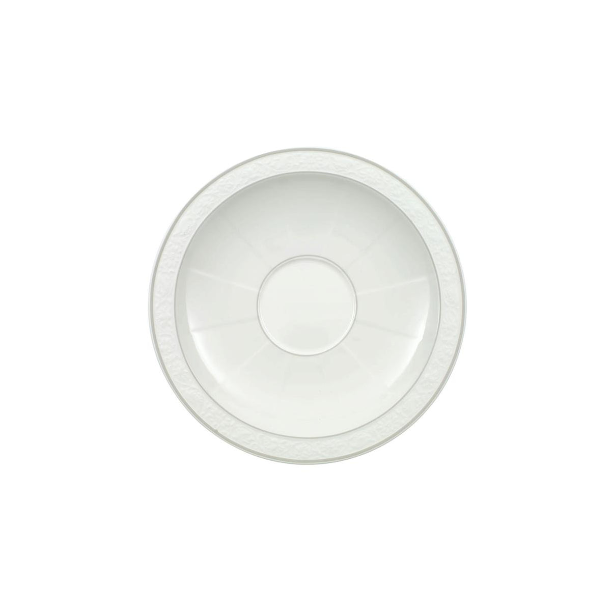 Gray Pearl Saucer Breakfast/Soup Cup