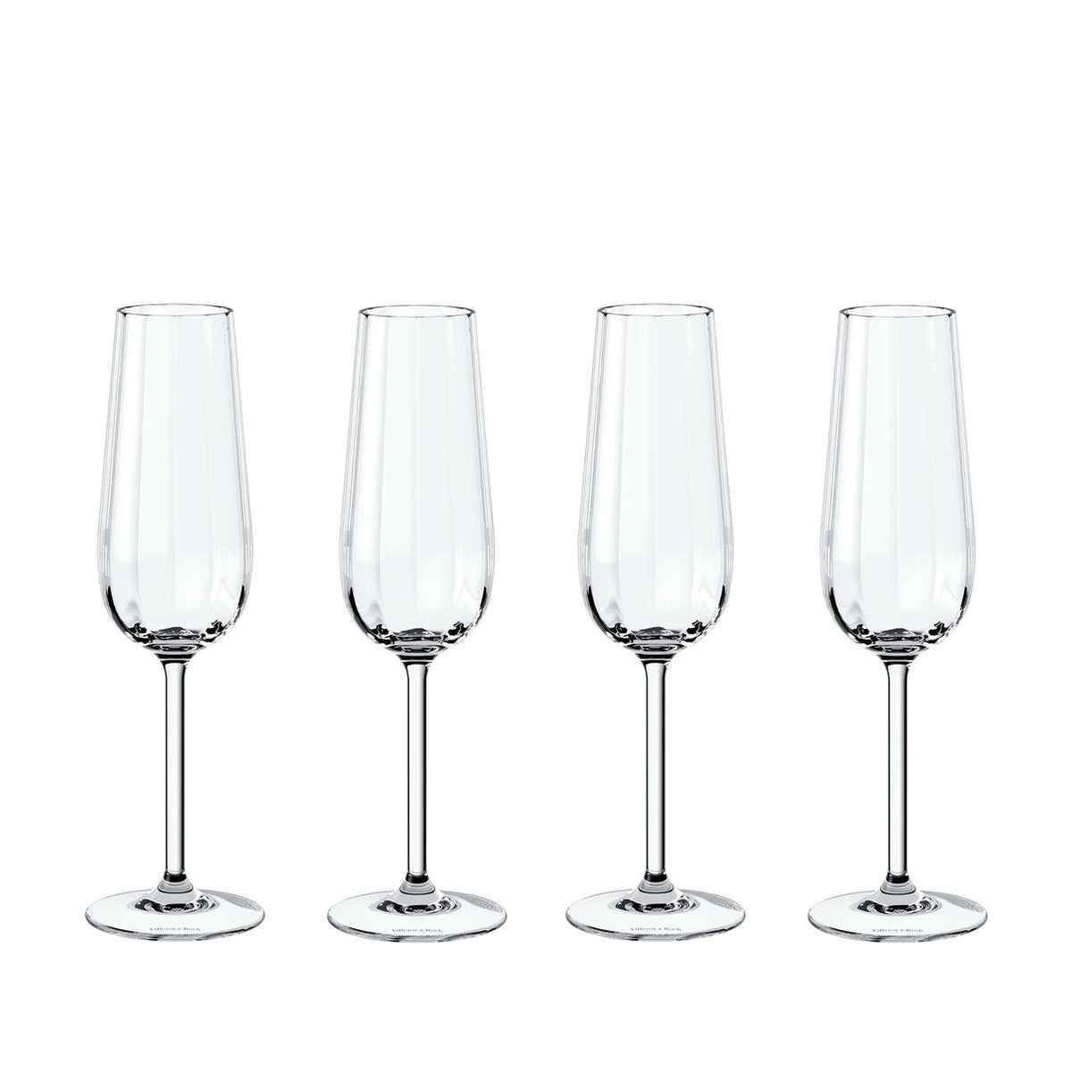 Rose Garden Champagne Flute Set, 4pcs