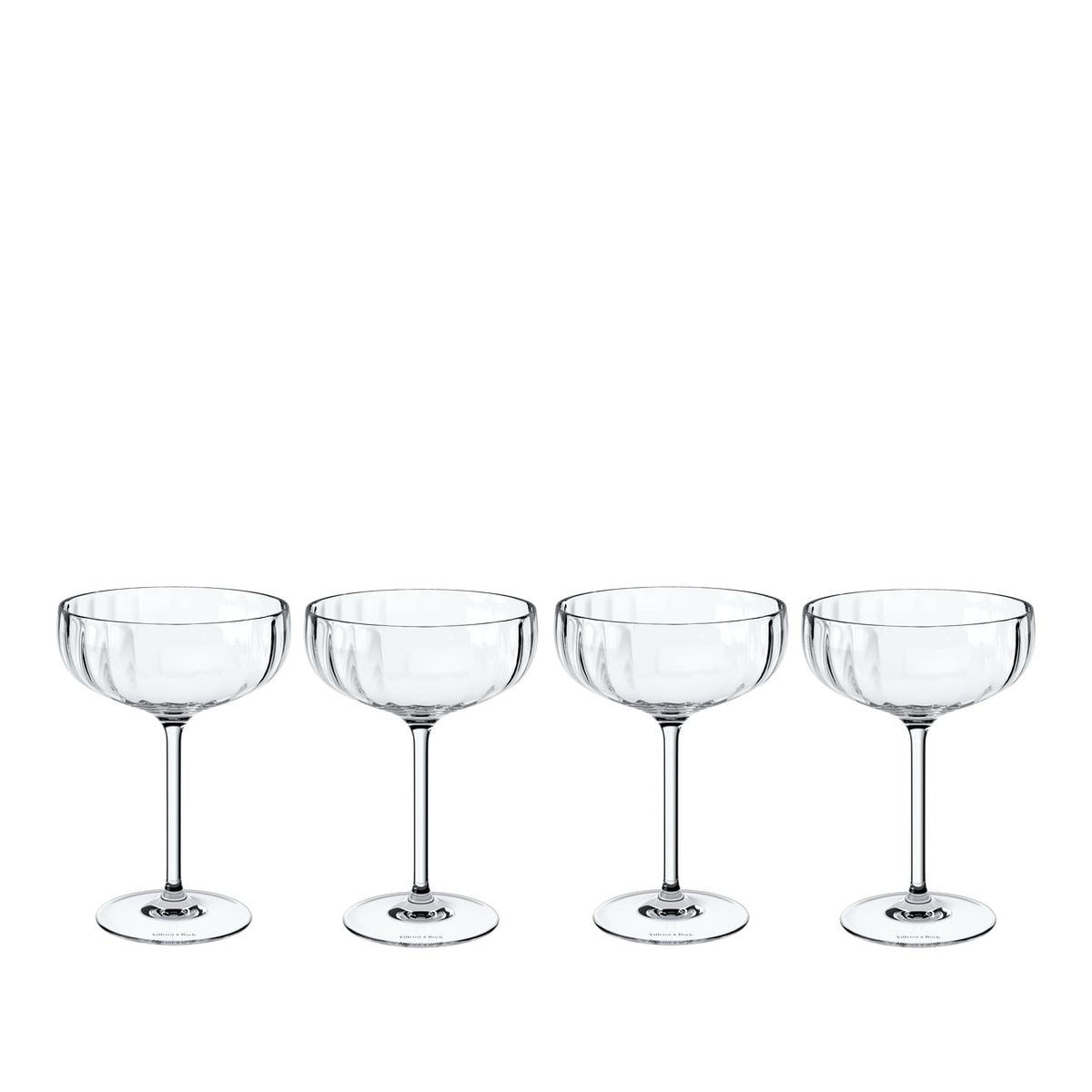 Rose Garden Sparkling Wine/Champagne Coupe Set, 4pcs