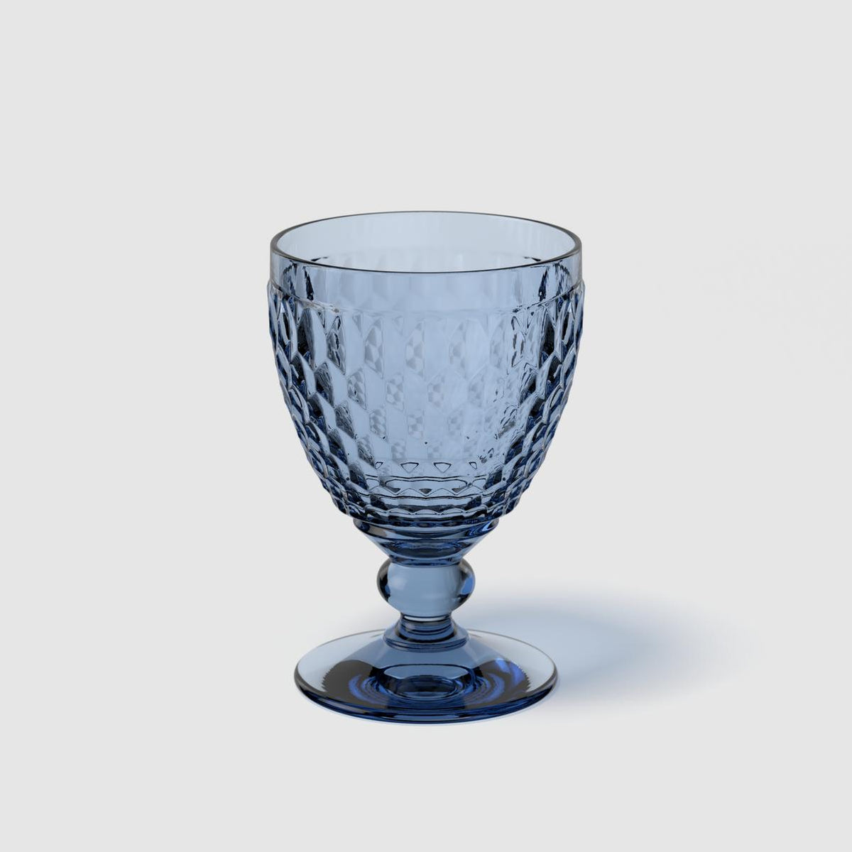 Boston Coloured Red Wine Goblet Blue