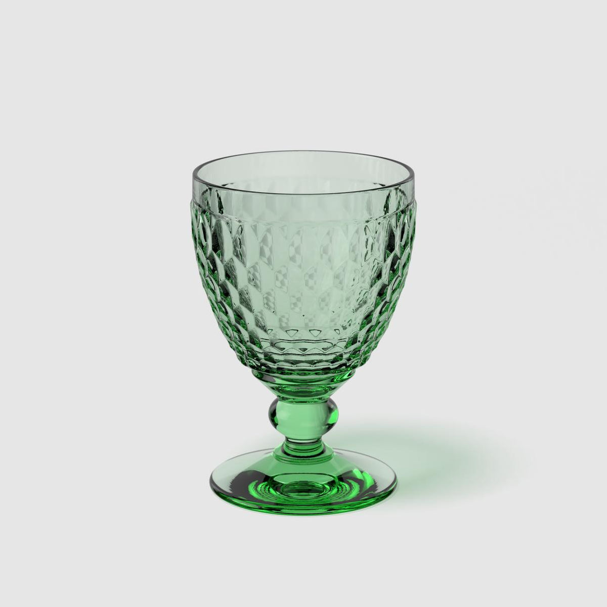 Boston Coloured Red Wine Goblet Green