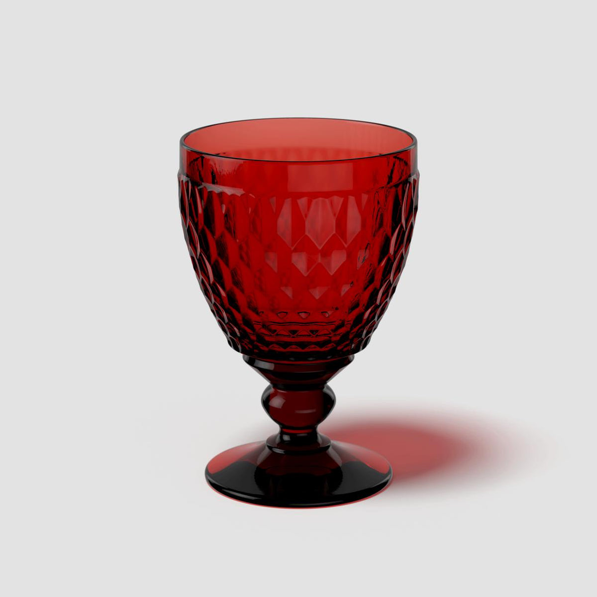 Boston Coloured Water Goblet Red