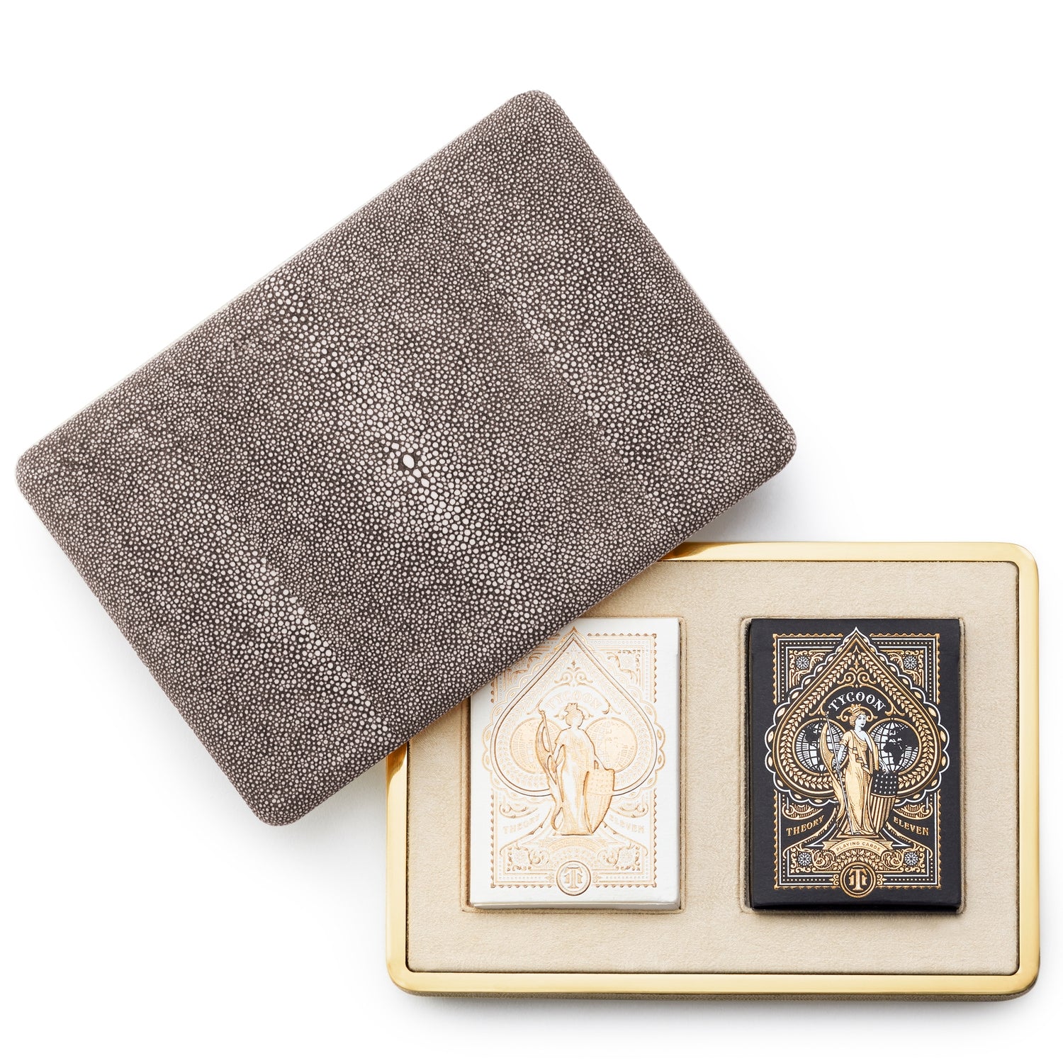 AERIN Shagreen Card Set Chocolate