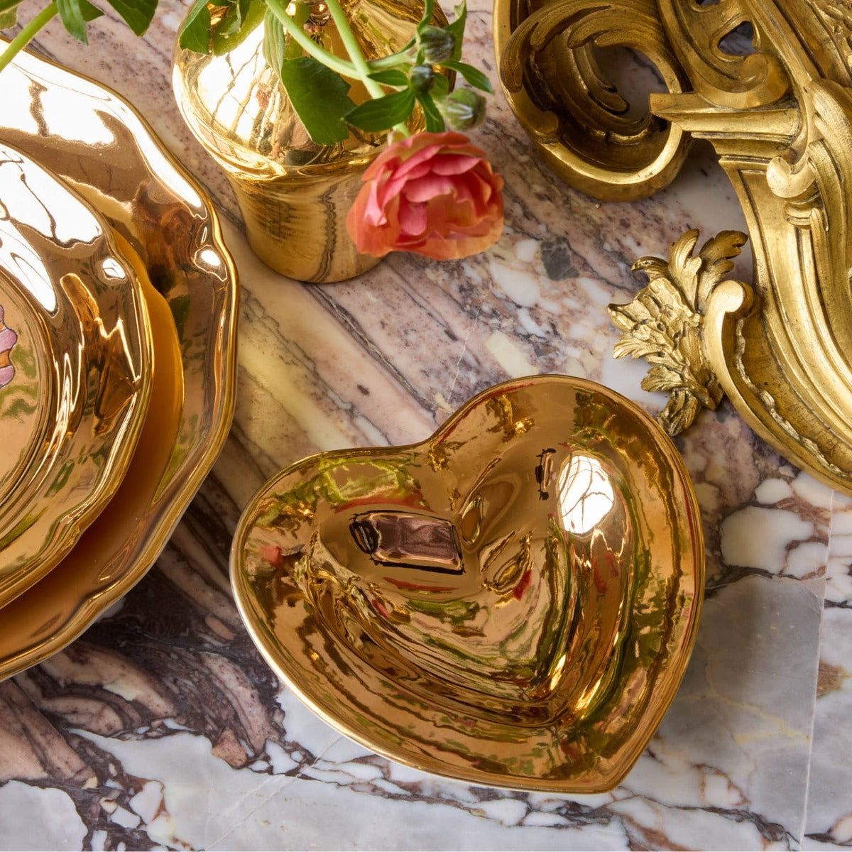 AERIN Gilded Heart Dish