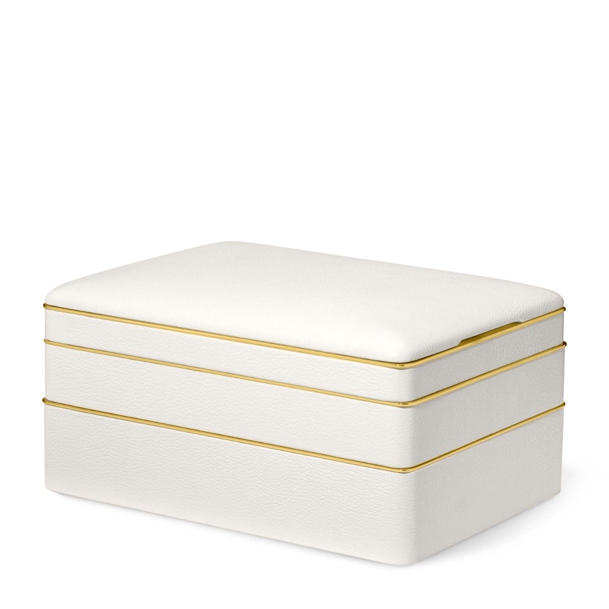 Piero Large Leather Stacked Jewellery Box