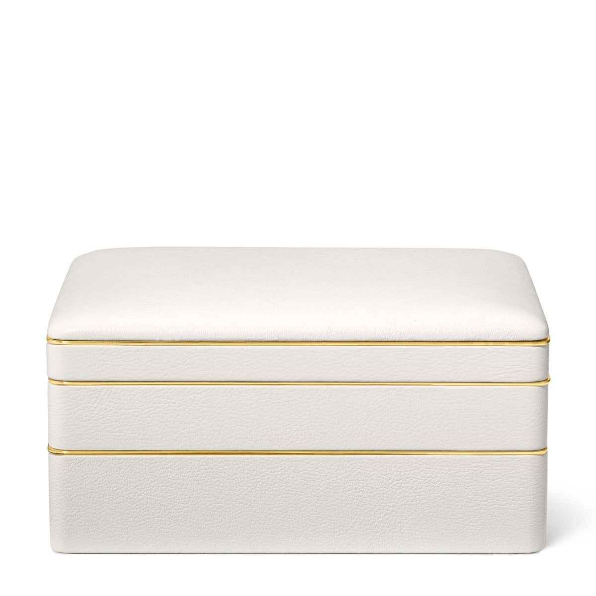 Piero Large Leather Stacked Jewellery Box