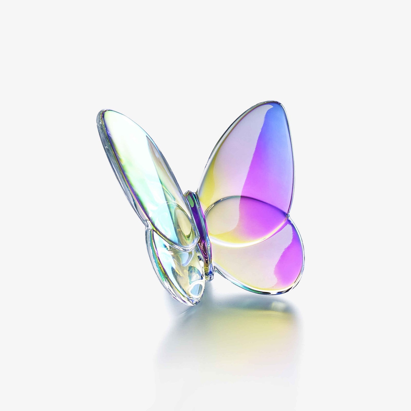 Colorful butterfly-shaped object on a white background
