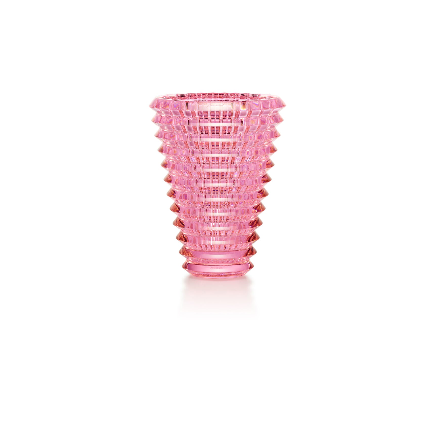 Baccarat Pink Oval Eye Vase 15cm