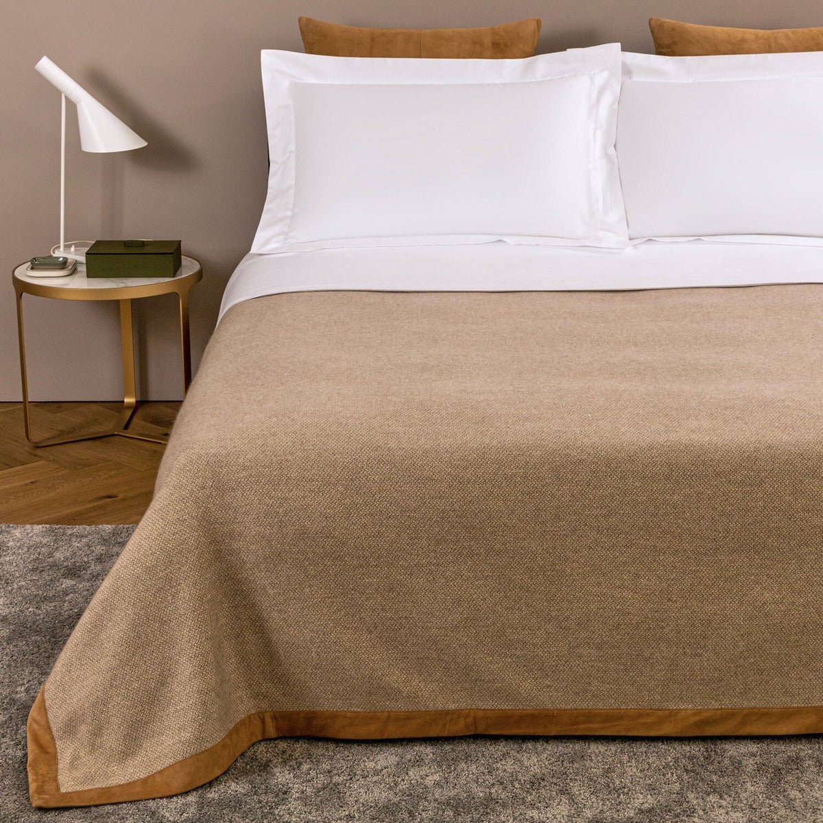 Frette Biege Tuileries Blanket