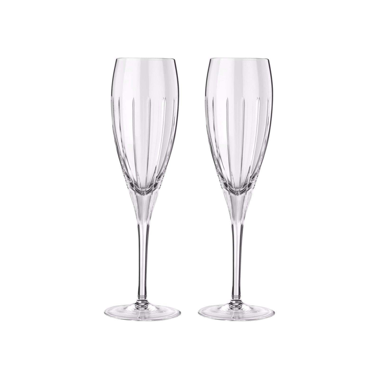 Christofle Iriana Crystal Champagne flutes