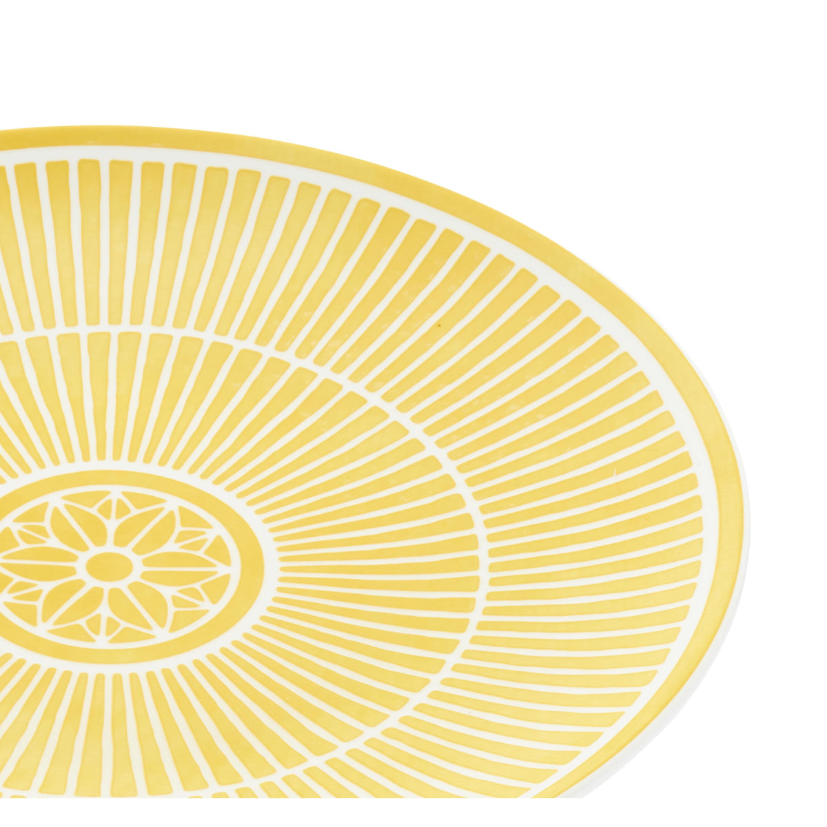 yellow and white plate