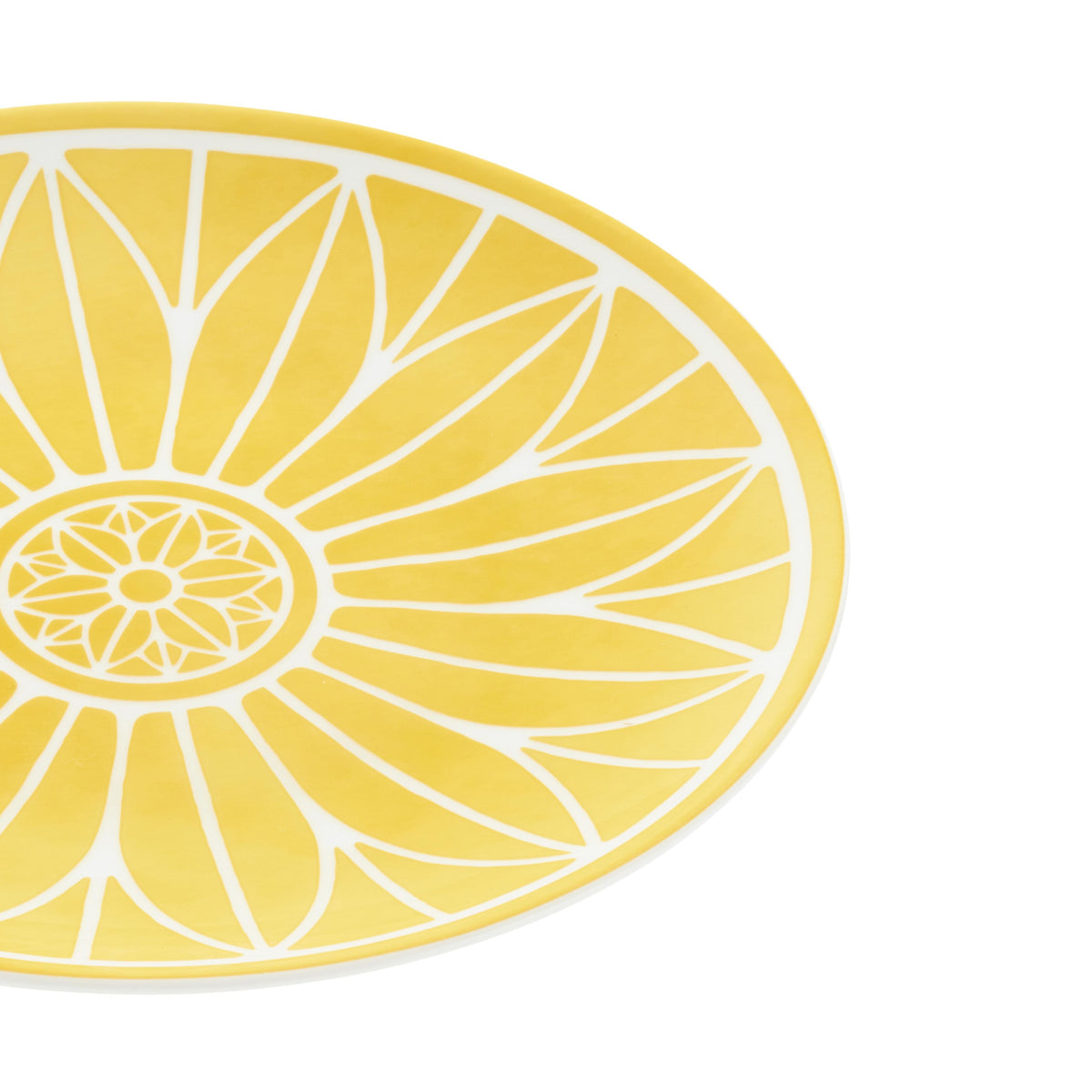 yellow and white plate