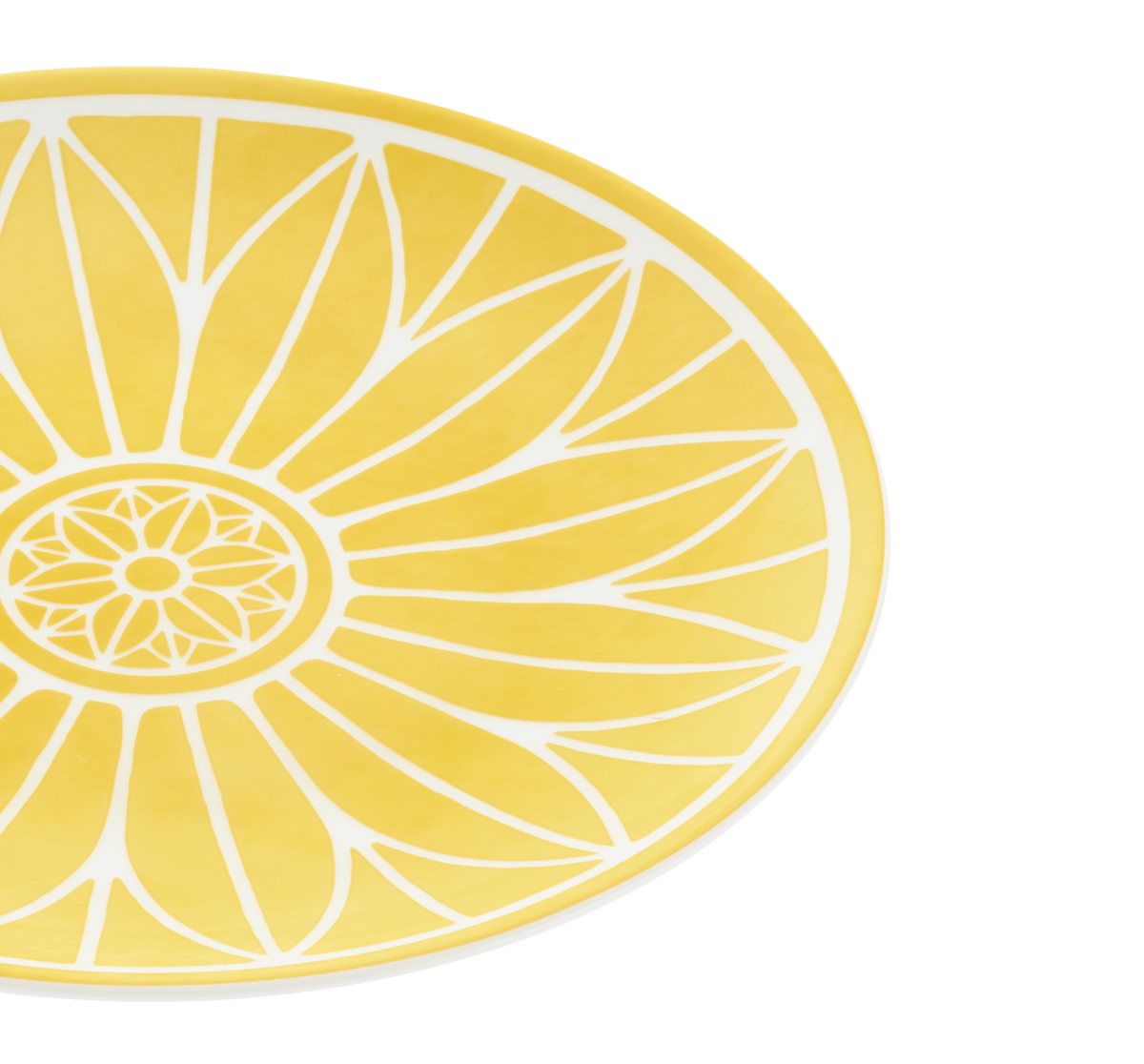 yellow and white plate