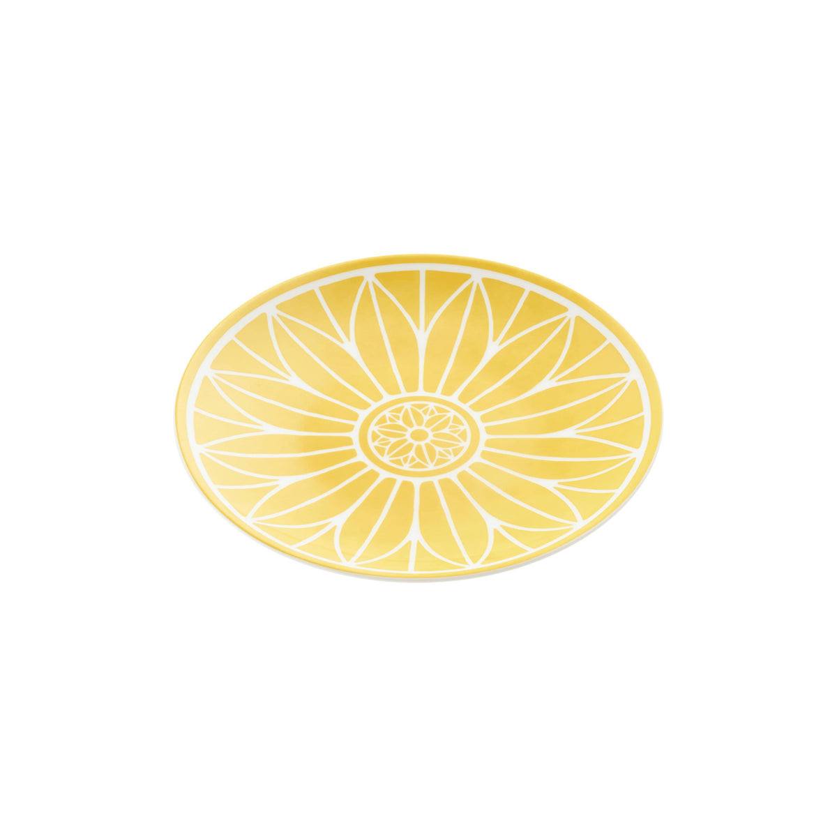 Yellow and white plate