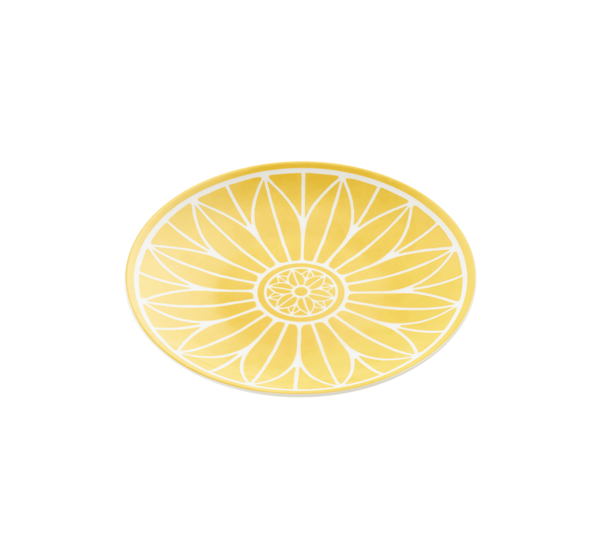 Yellow and white plate