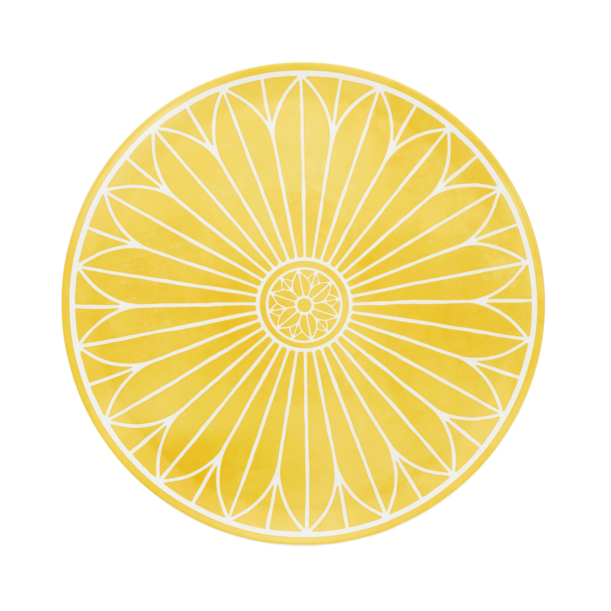 Yellow and white cake stand