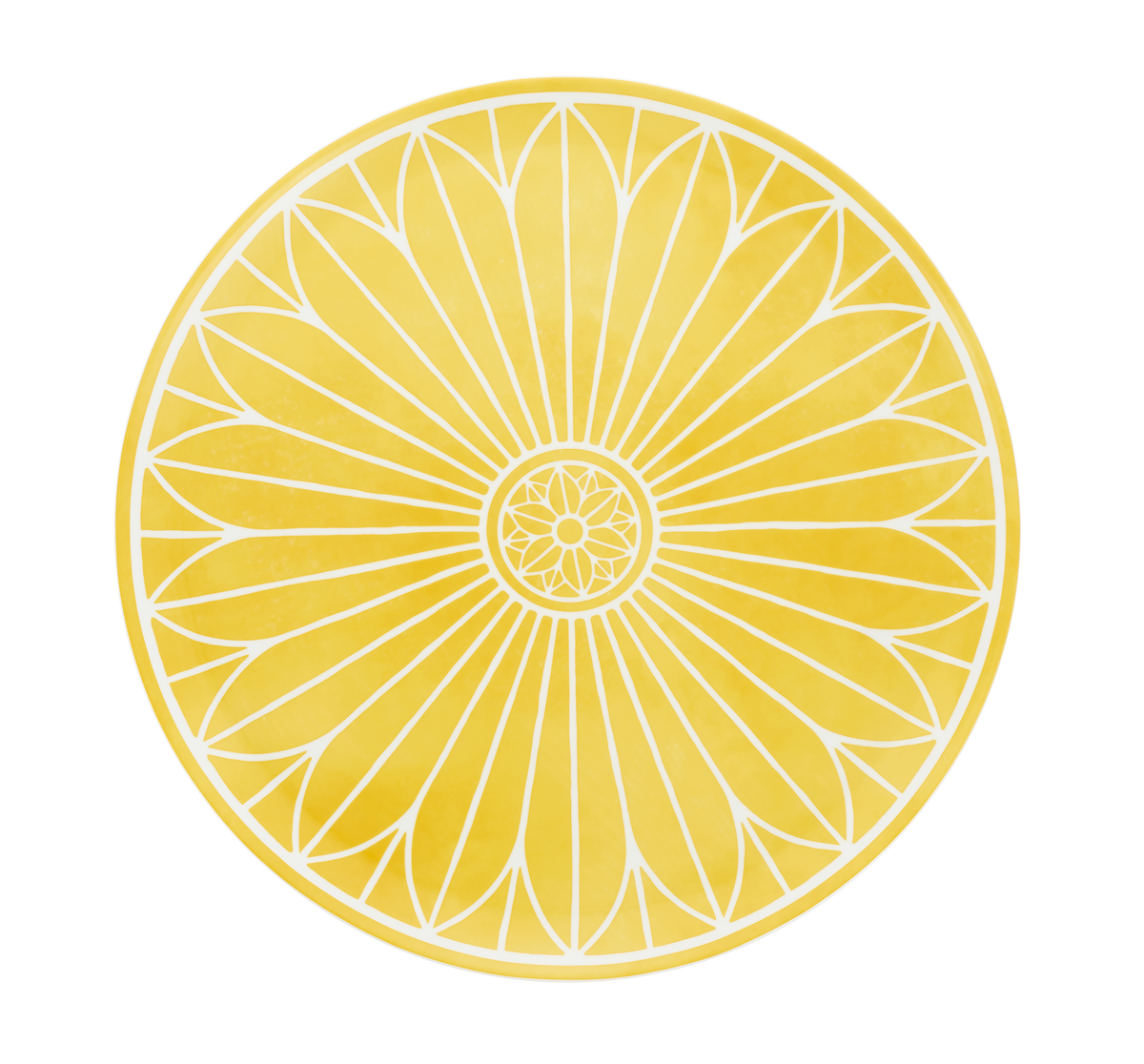Yellow and white cake stand