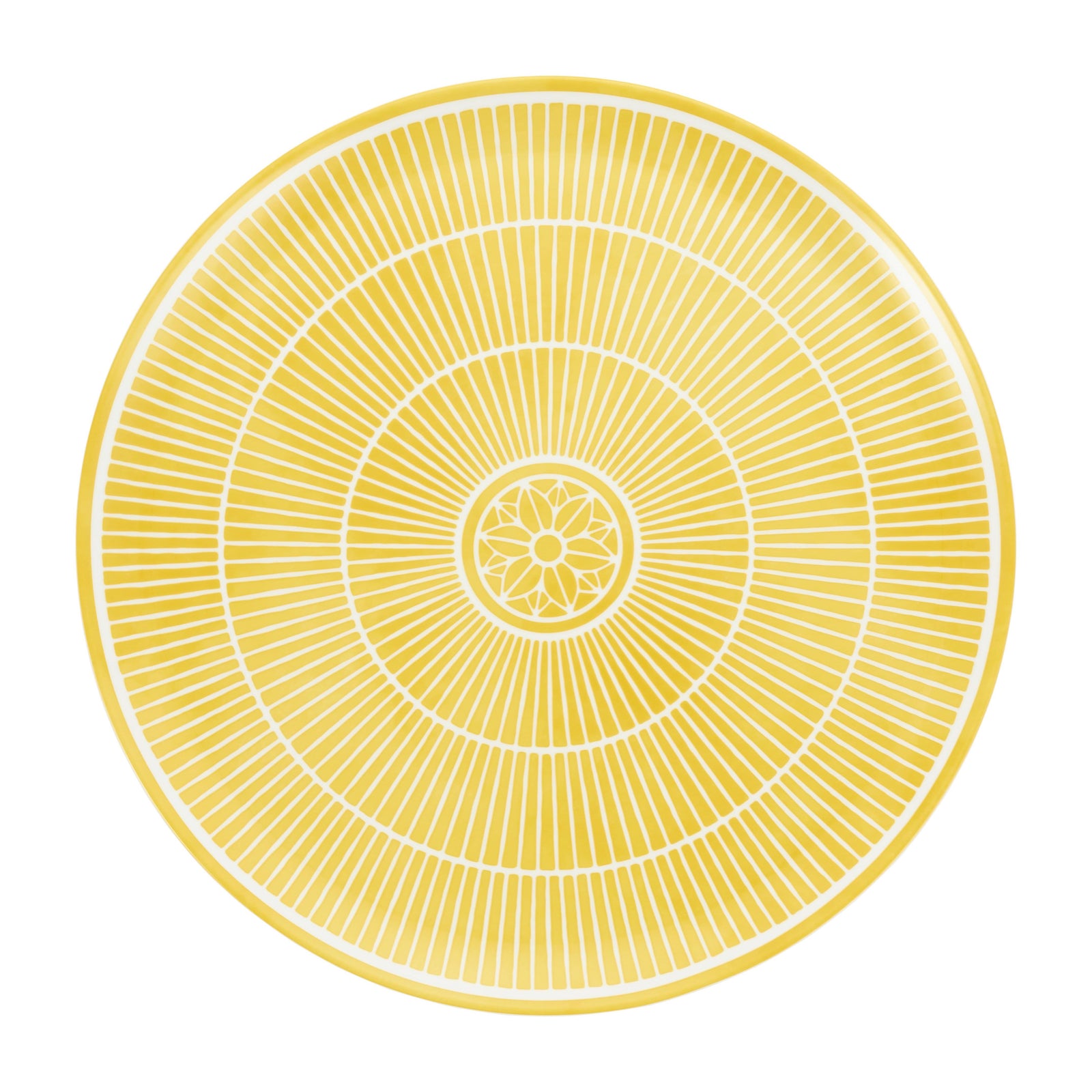 yelllow and white pie dish
