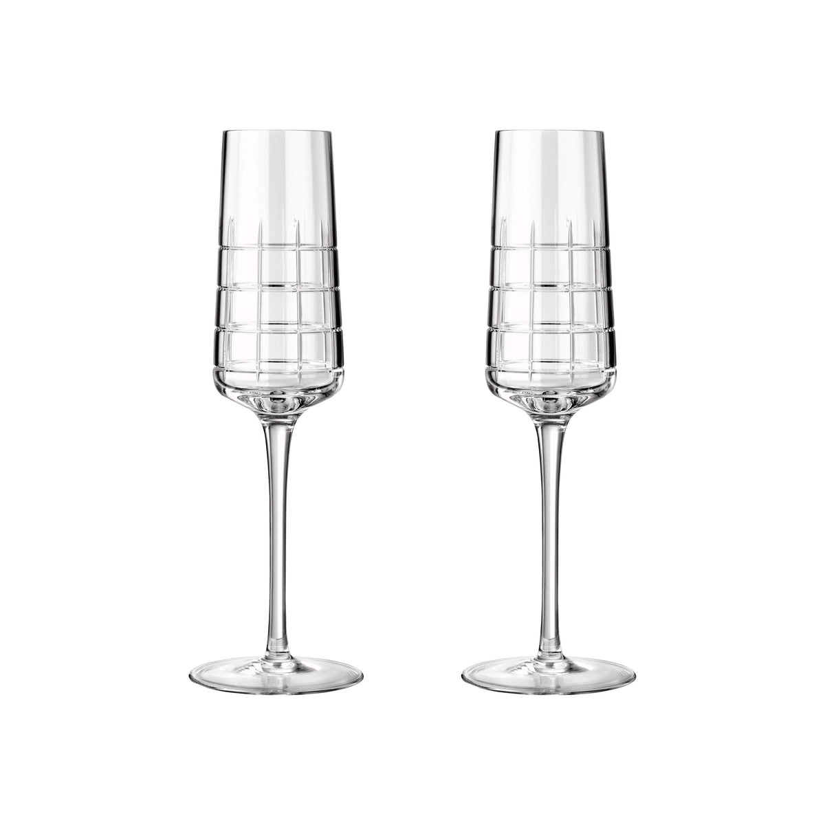 Christofle Graphik Champagne Flutes