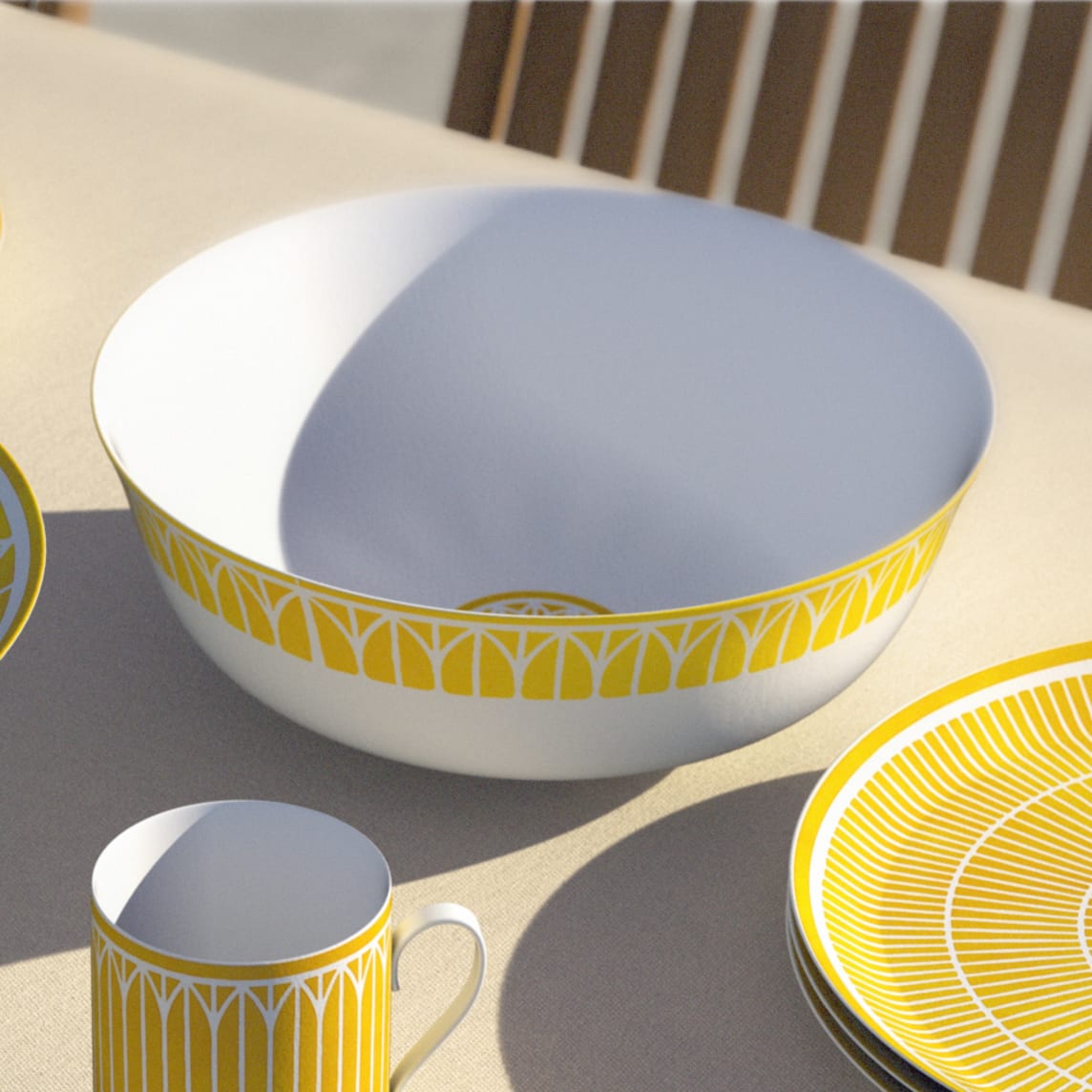 Malmaison Riviera Porcelain Salad Serving Bowl