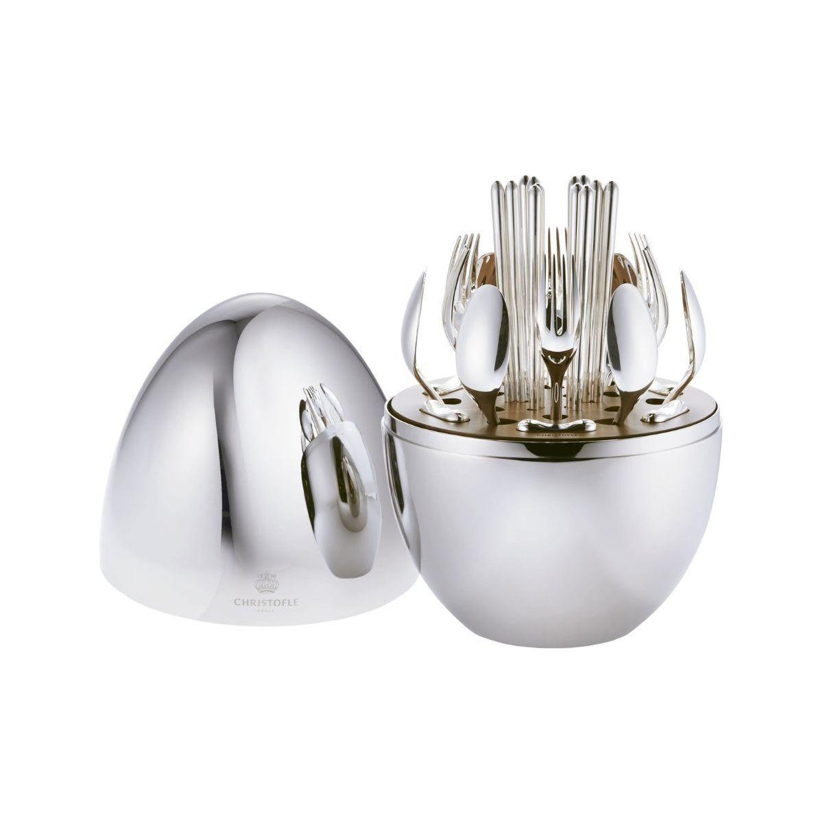 Flatware Set for 6 People (24 Pieces) Mood Asia Silver