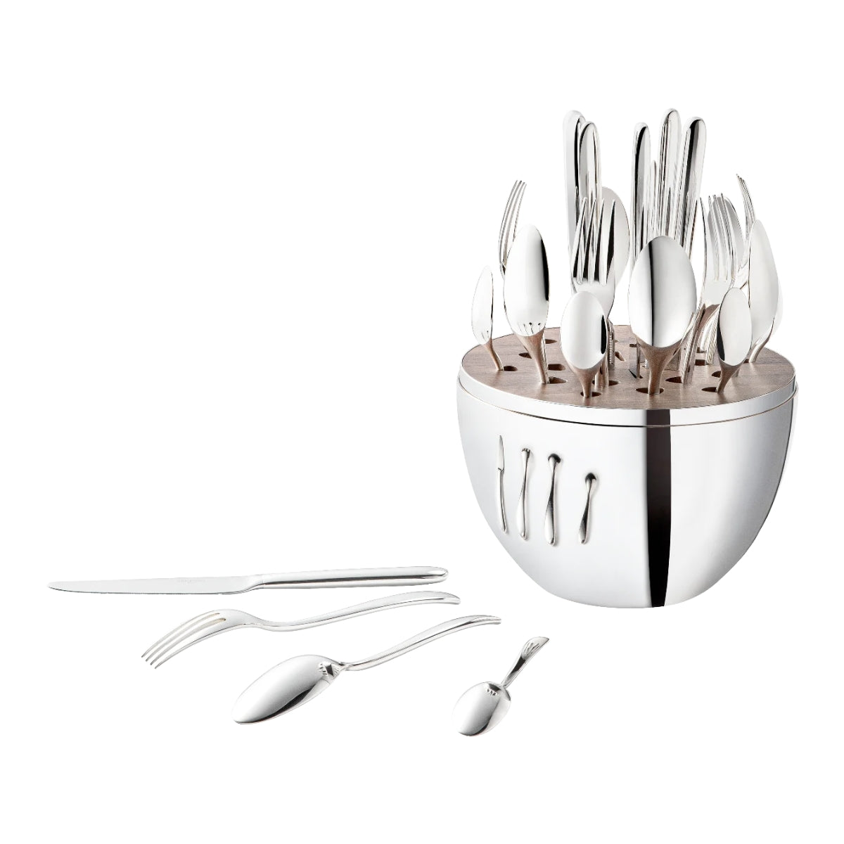 Flatware Set for 6 People (24 Pieces) Mood Silver
