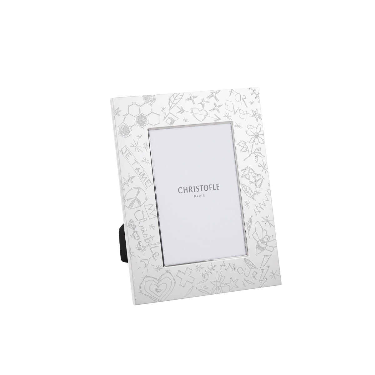 Graffiti Picture Frame Silver Plated