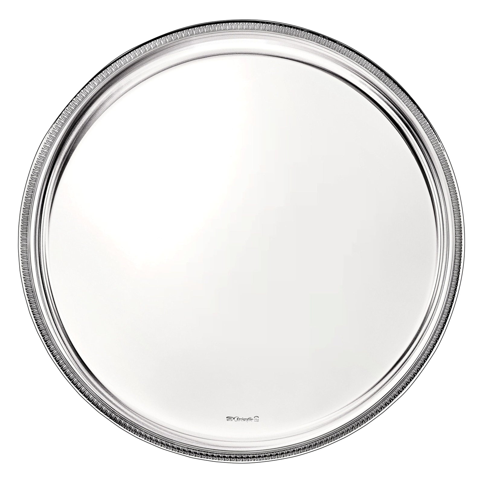Christofle Malmaison Round Silver Tray 