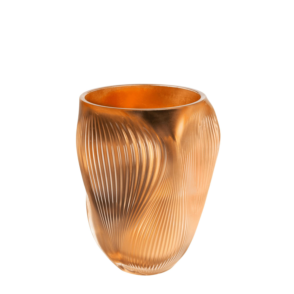 Alize Large Vase With Pink and Gold Leaves