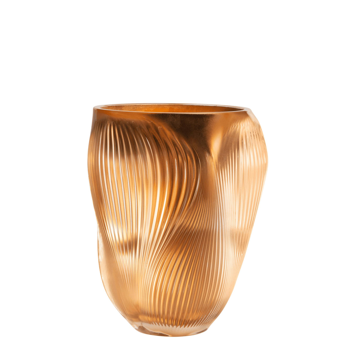 Alize Large Vase With Pink and Gold Leaves