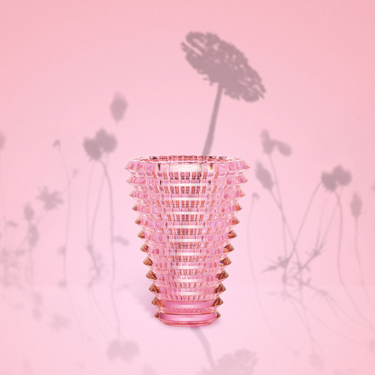 Baccarat Pink Oval Eye Vase 15cm Lifestyle