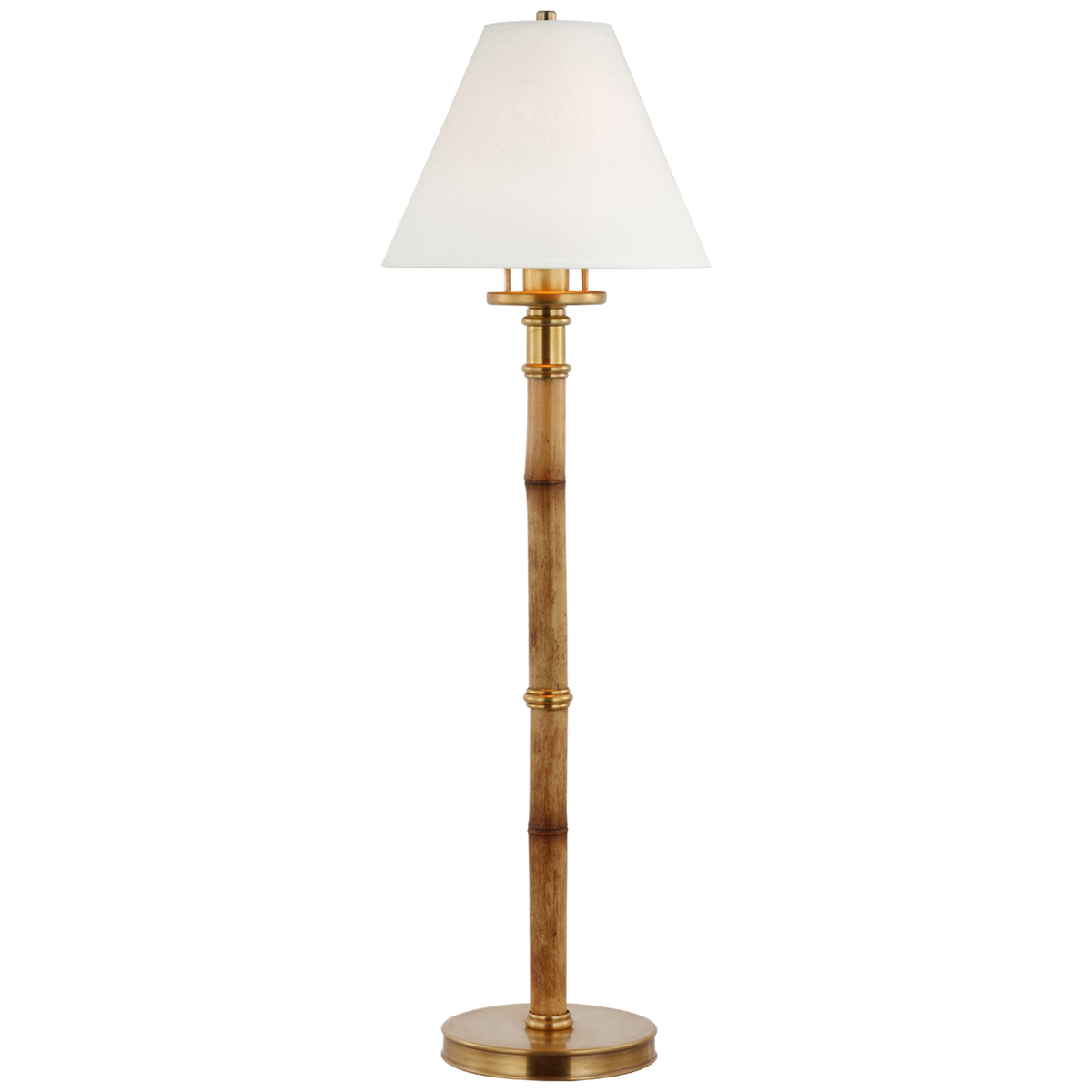 Dalfern Desk Lamp Waxed Bamboo and Natural Brass