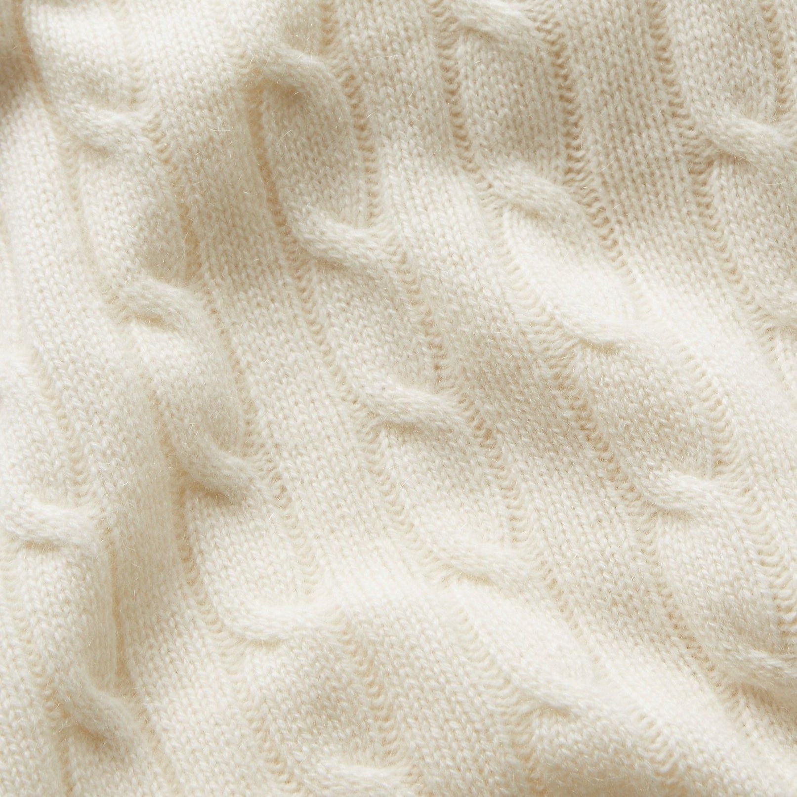 Ralph Lauren Cable Cashmere Throw Cream