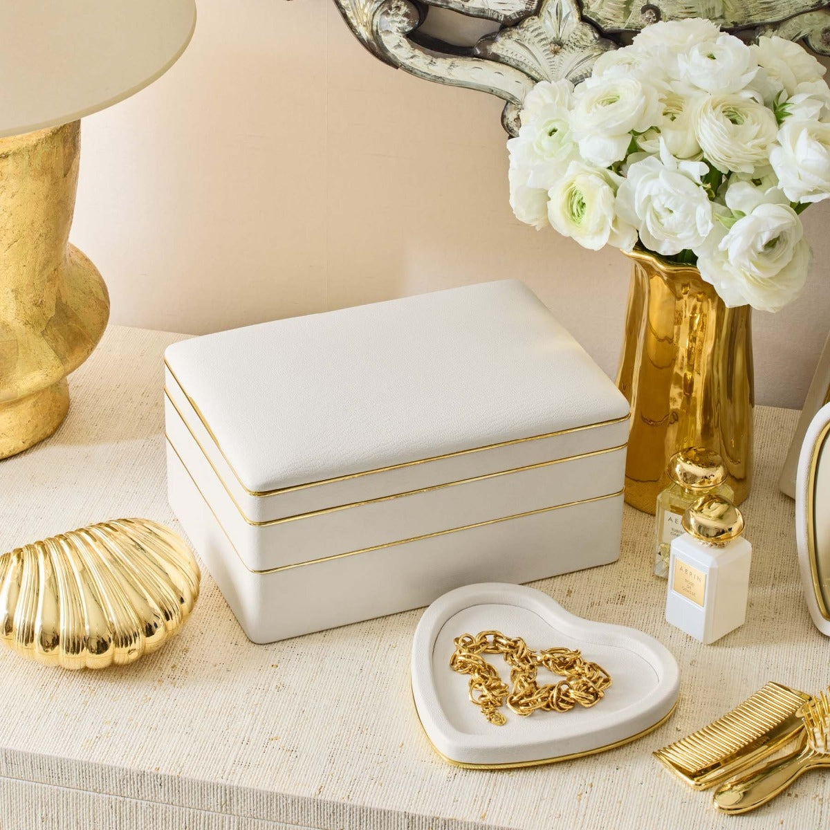 Piero Large Leather Stacked Jewellery Box