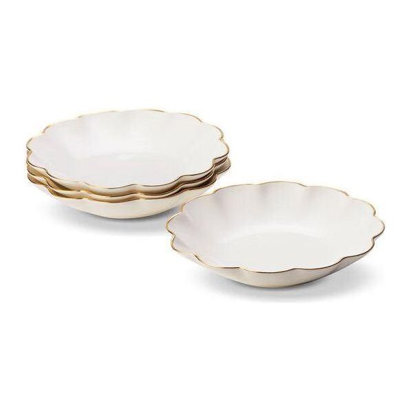 Scalloped Appetizer Plates Set of 4