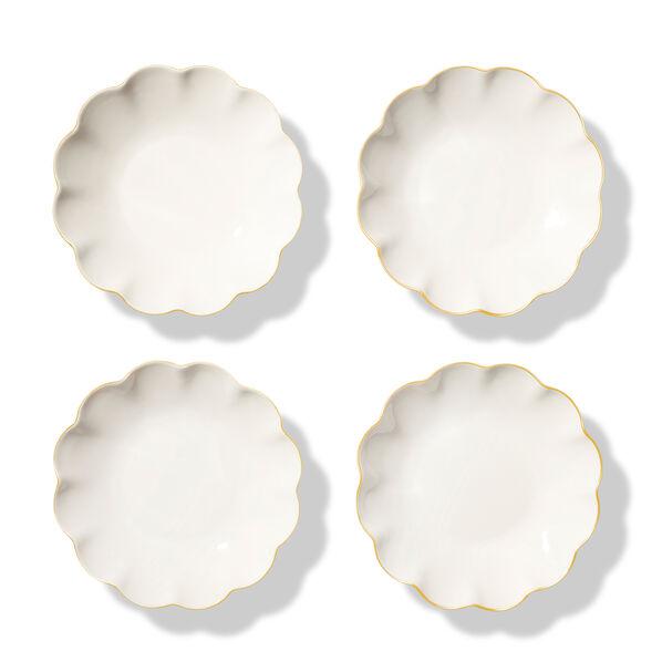 Scalloped Appetizer Plates Set of 4