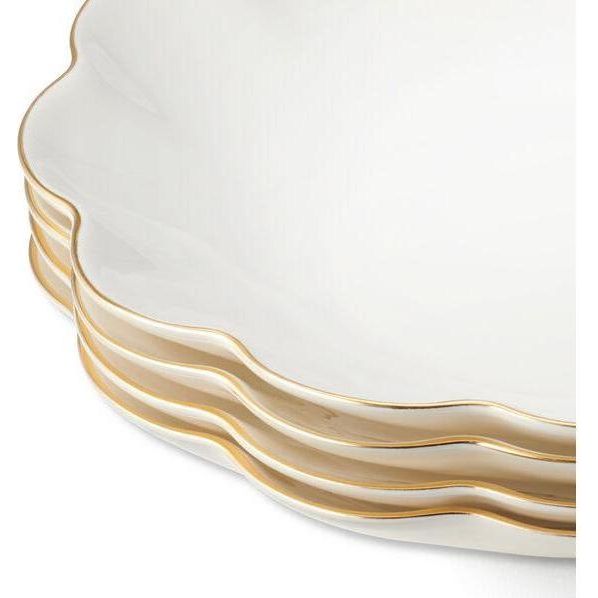 Scalloped Appetizer Plates Set of 4
