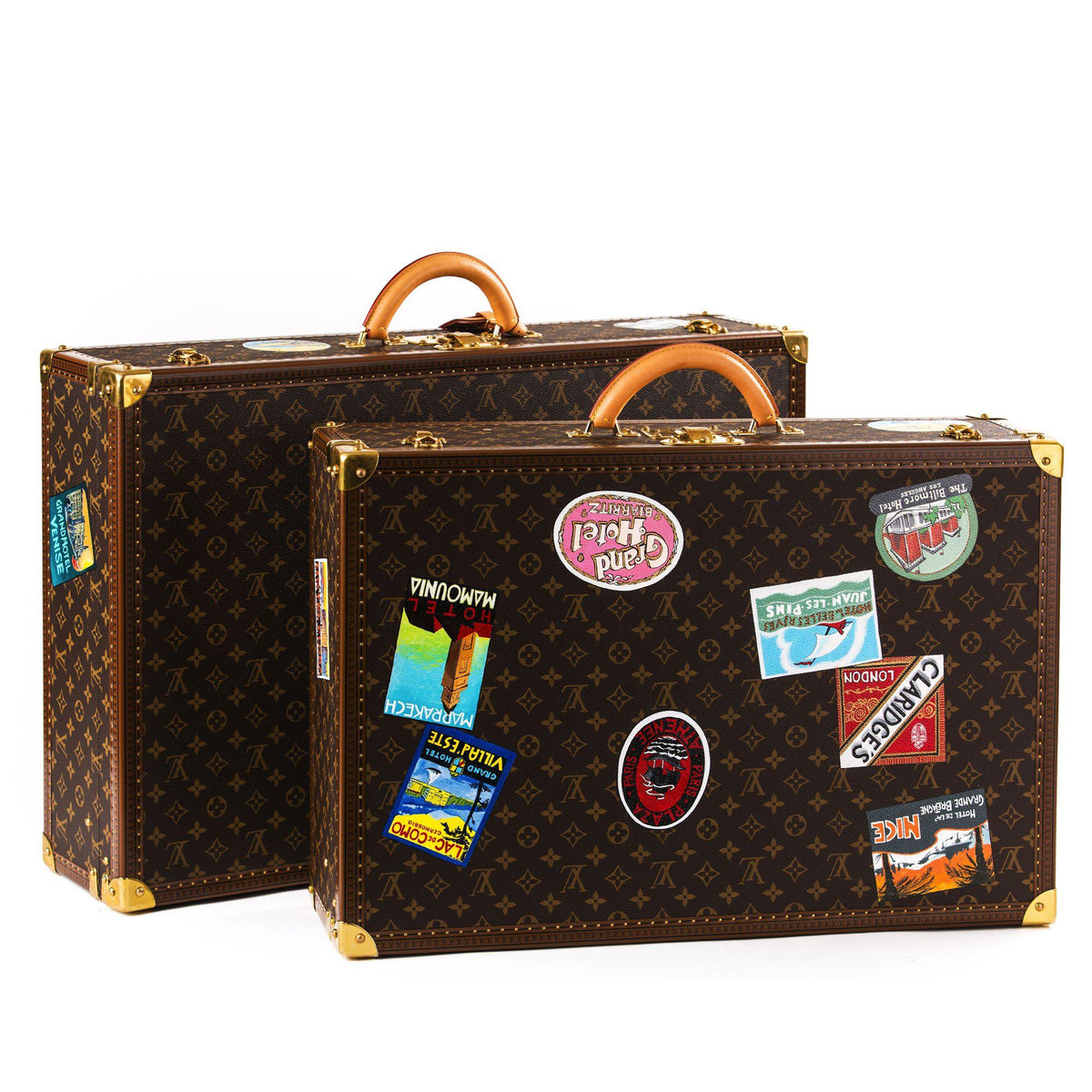 Bisten Suitcase 75 Monogram with stickers